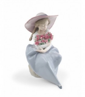 Figura niña con claveles ¡Qué bonita es la primavera! - 01007215
