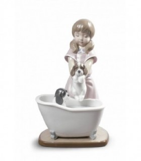 Figura niña El baño de mis mascotas - 01009280