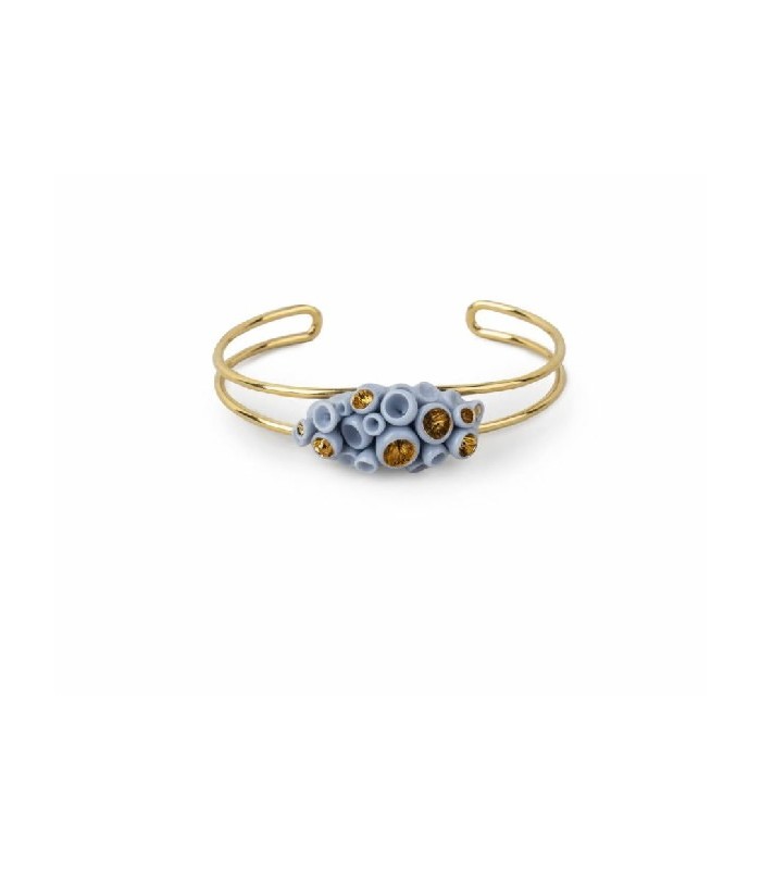 Pulsera de metal coral reef. Azul y lustre oro de Lladró - 10236