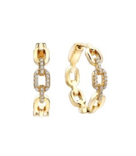 Pendientes De Plata Dorada Florencia - 00510875