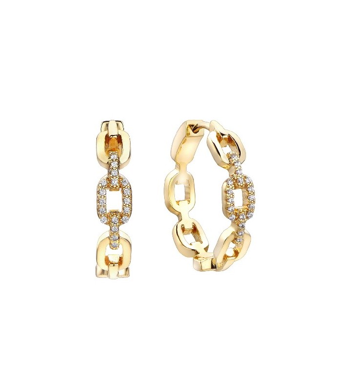 Pendientes De Plata Dorada Florencia - 00510875