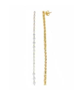 Pendientes largos dorados - 136A0589