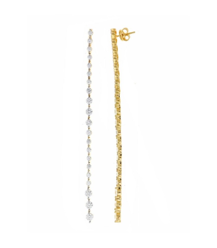 Pendientes largos dorados - 136A0589