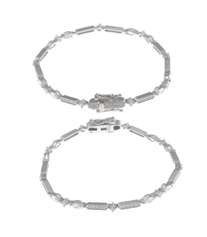 Pulsera de Plata y Circonitas - 136P0228