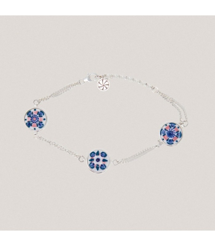 Pulsera Oseira de Porcelana y Plata. - 63101020