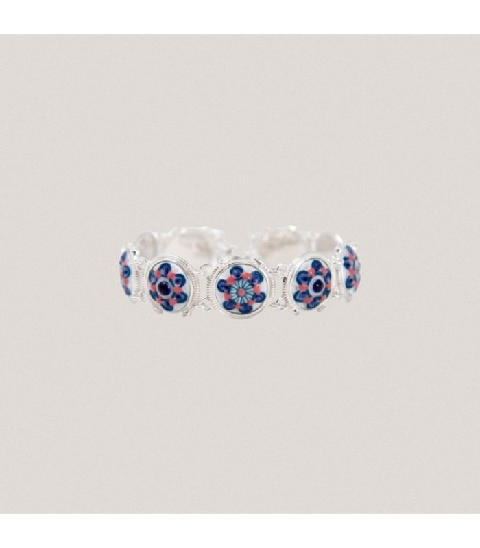 Pulsera Torques 9 Placas de Porcelana. - 63101010