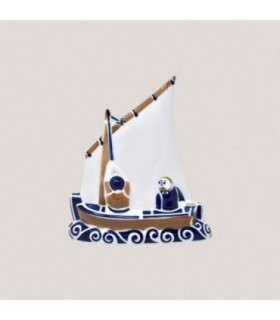 Figura Bote e Vela Latina de Porcelana. - 05001250