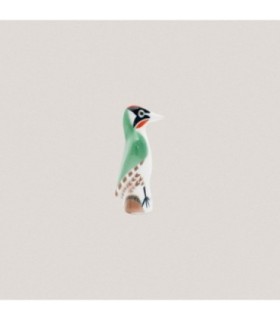 Figura Pájaro Carpintero, Peto Verdeal de Porcelana - 33200085