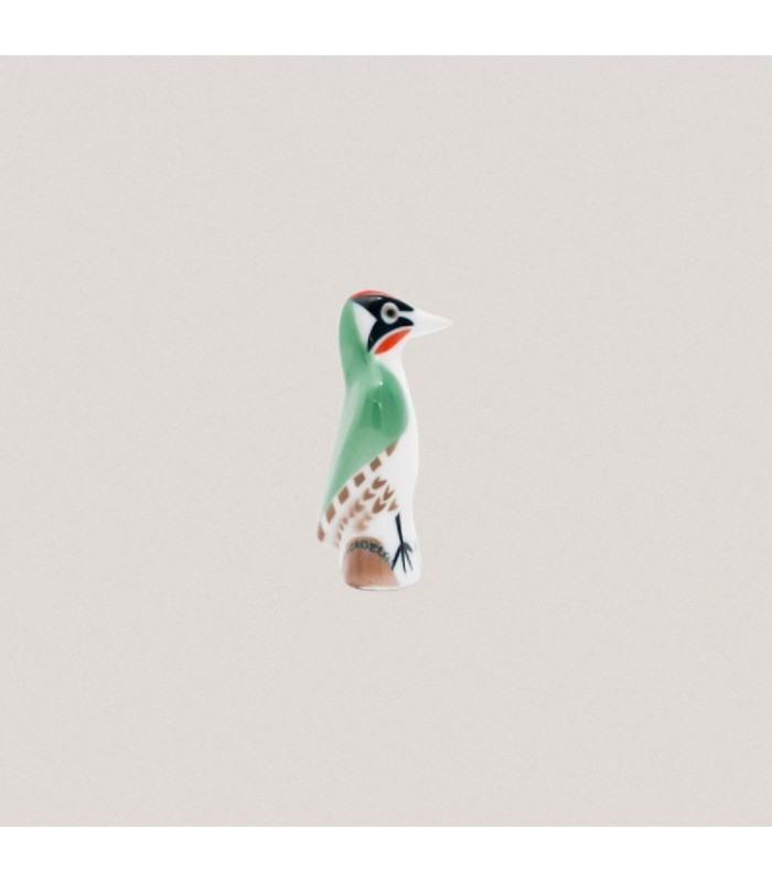 Figura Pájaro Carpintero, Peto Verdeal de Porcelana - 33200085