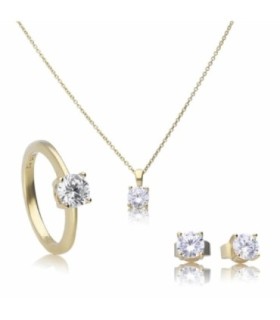 Conjunto de joyas de plata chapada - 1312021718180