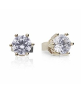 Pendientes de Plata Dorada con Circonita - 6212661006