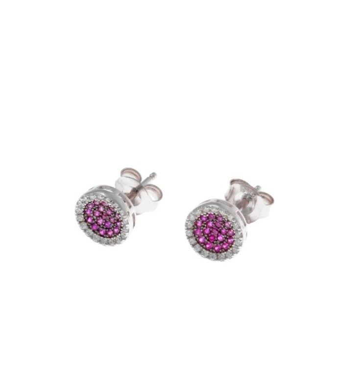 Pendientes Botón Rosa - 195A0025