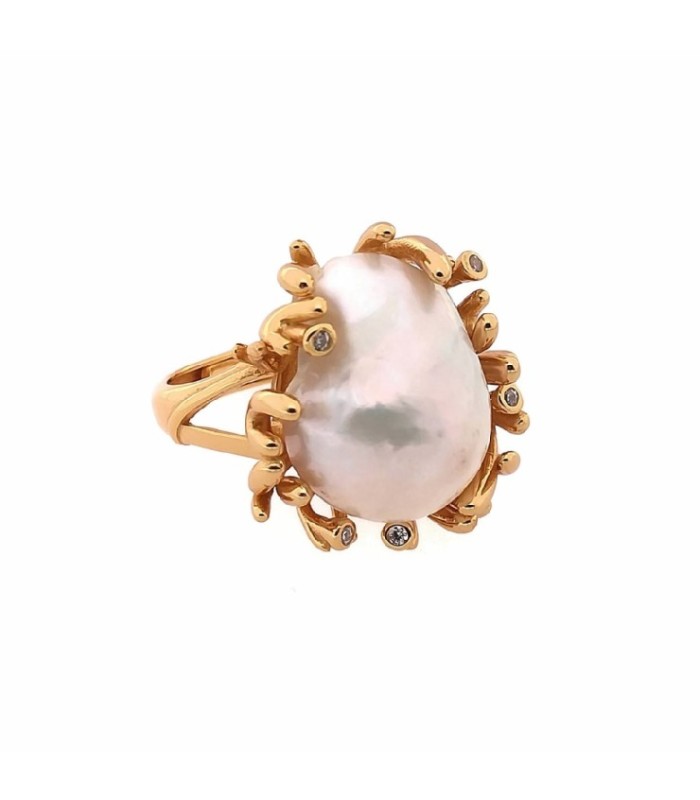Anillo Perla Barroca -