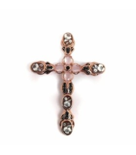 Colgante Cruz Sagrada Rosa - P42SL-R01