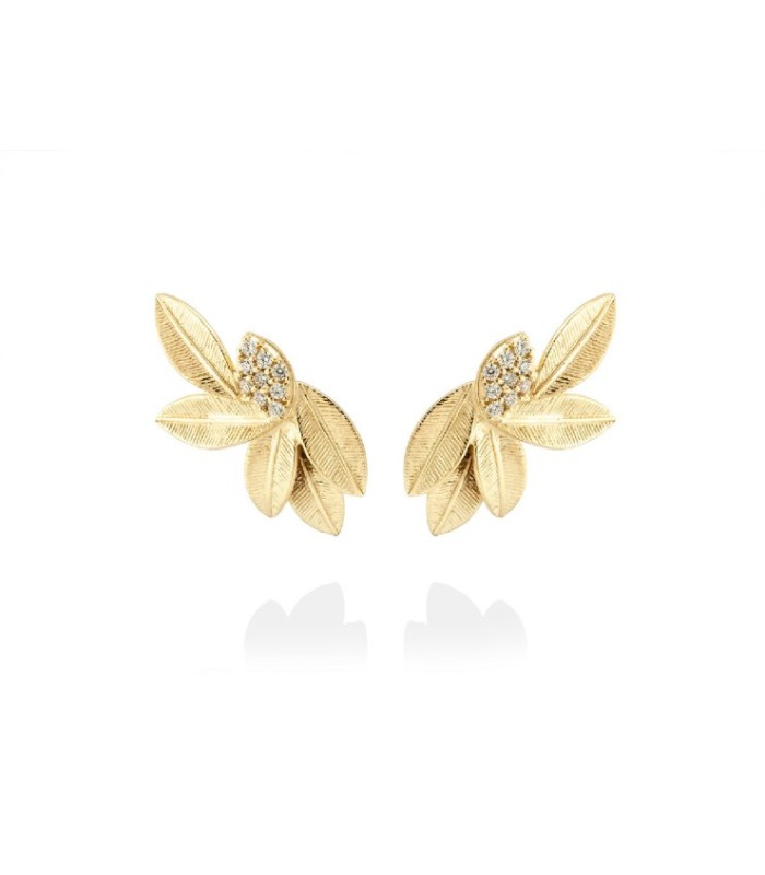 PENDIENTES TREPADORES HOJA MARINA GARCIA - 90868PD
