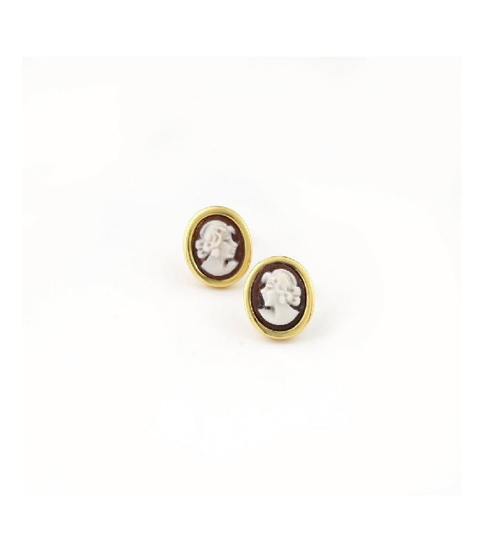 PENDIENTES ROMANTICA CAMEO ITALIANO - O21S-G01