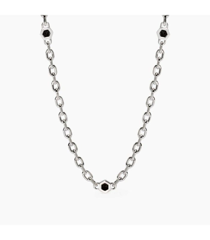 GARGANTILLA CIRCONITA HEXAGONAL NEGRA - 553767