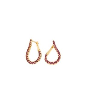 PENDIENTES PLATA Y CIRCONITAS ROSAS - 252A0088