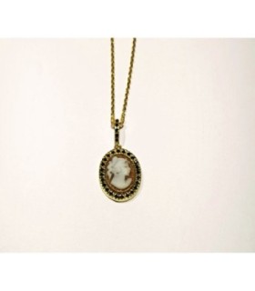 Colgante Dama con circonitas negras - C130-G04