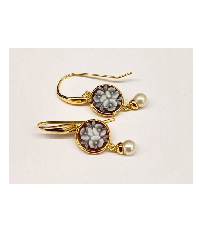 Pendientes Flor y perla - OB3P-G03