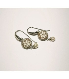 Pendientes Flor y perla - OB3P-B03