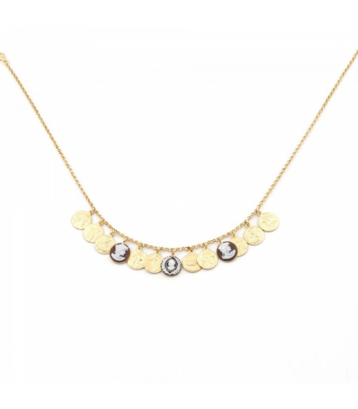 Collar Cameo Monedas - C133-G02