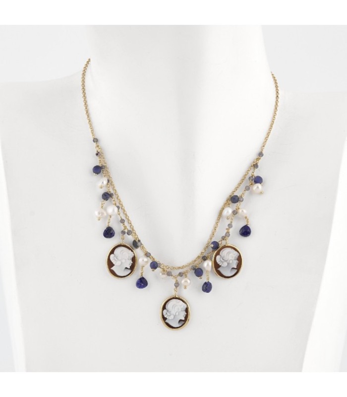 Gargantilla Dama & Piedras & Perlas - C653Z-G