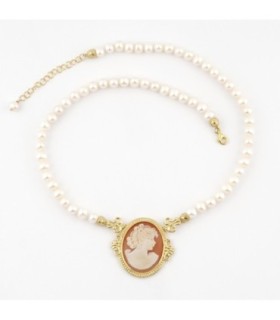 Gargantilla Perlas con Dama - C959-G01