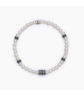 Pulsera plata y perlas - 533714