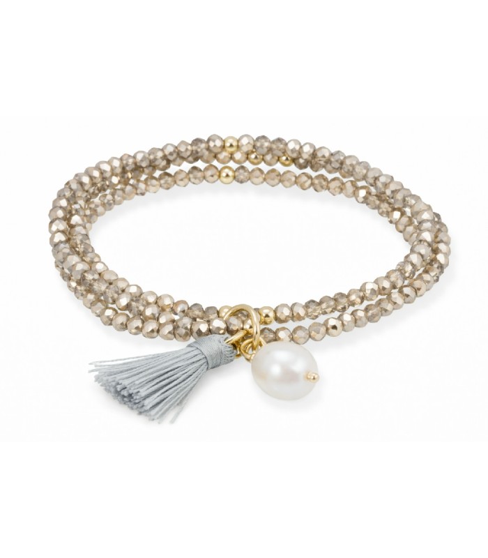 Pulsera Zen Dorada con Perla - 90104UP
