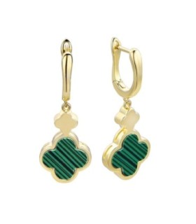 PENDIENTES TALISMAN FLOR MALAQUITA - 00512991