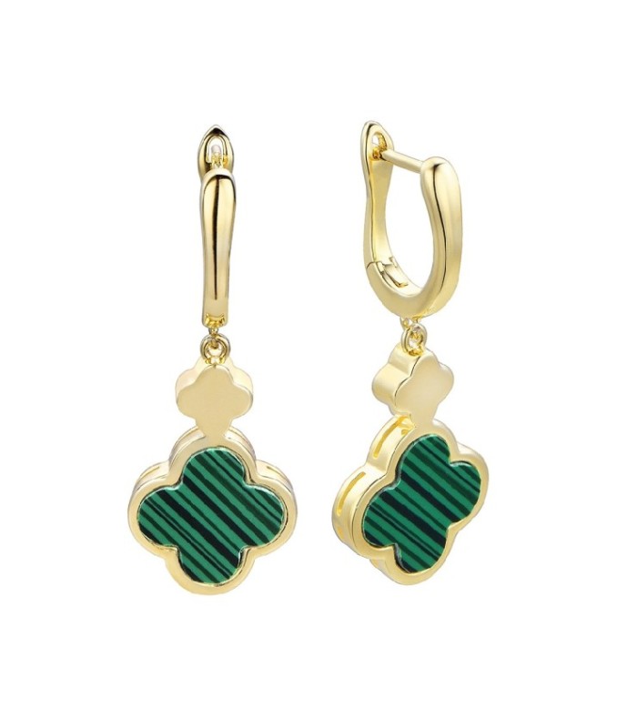 PENDIENTES TALISMAN FLOR MALAQUITA - 00512991