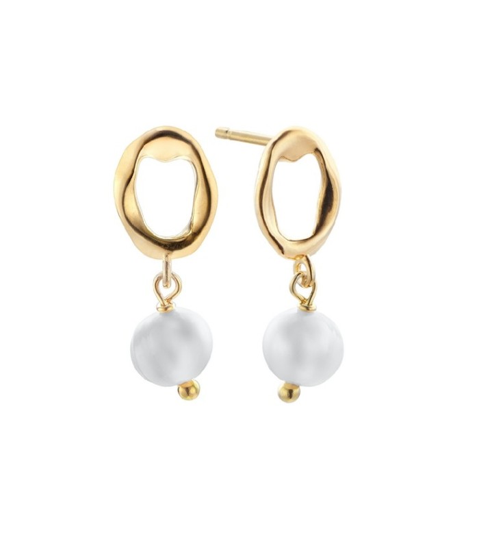 PENDIENTES PEARL Y ESLABONES IRREGULARES - 00513909