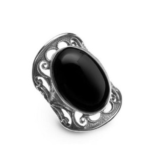 Anillo plata y azabache | Silver and Jet Ring