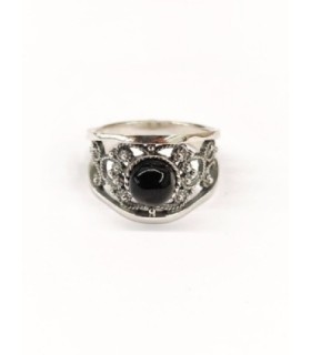 Anillo de plata y azabache | Silver and jet ring