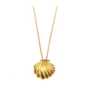 Colgante con concha de Santiago en plata chapada | Silver Plated Santiago Shell Necklace