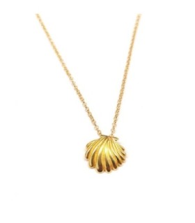 Colgante con concha de Santiago en plata chapada | Silver Plated Santiago Shell Necklace