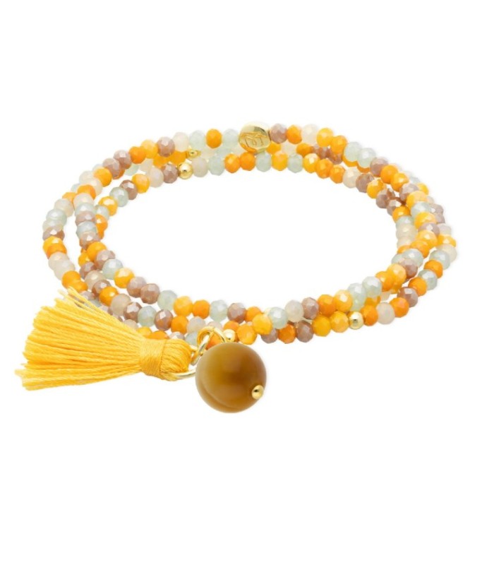 Pulsera Zen Mostaza Ojo de Tigre - 90978UA
